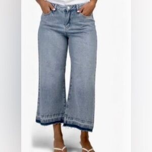 Oat New York High Rise Wide Leg Cropped Jeans 12 / 31 NWT